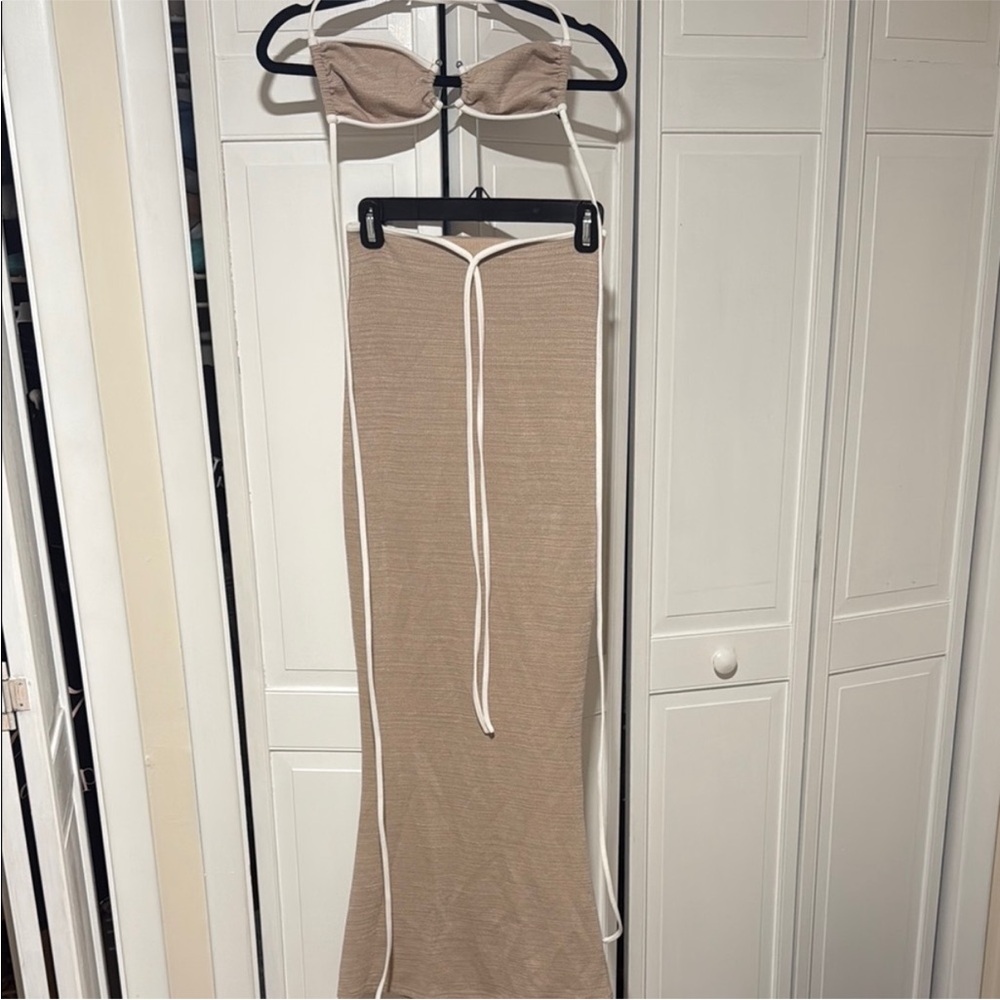 BabyBoo Lelita Beige Knit Maxi Skirt Set - Picture 7 of 10